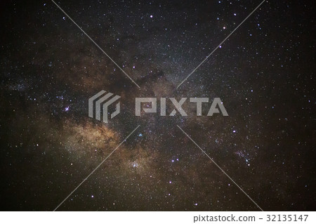 Close up of Milky way galaxy. 32135147