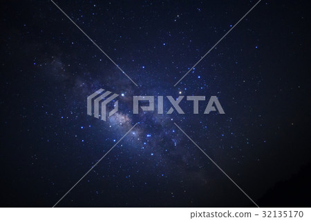 Milky way galaxy. Long exposure photograph. Milky way galaxy. Long exposure photograph. 32135170