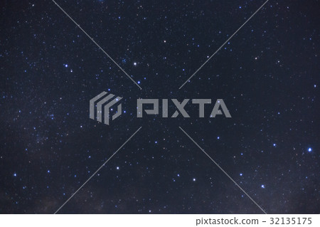 Milky way galaxy. Long exposure photograph. Milky way galaxy. Long exposure photograph. 32135175