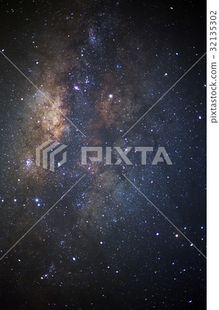 The center of Milky way galaxy with stars  32135302