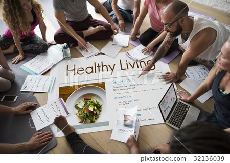 Wellness Diet Plan Healthy Living Icon 32136039