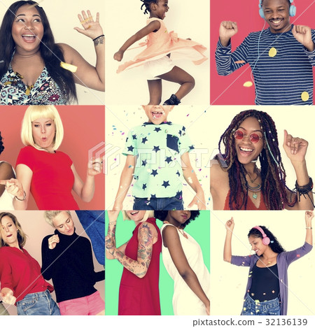 Studio People Collage Fun Concept Studio People Collage Fun Concept 32136139