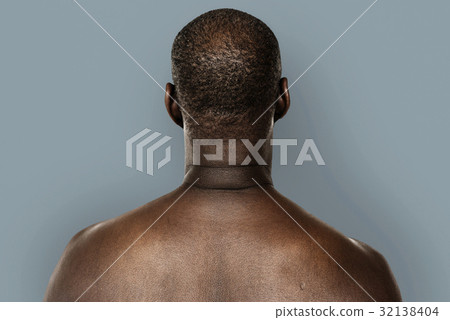 Adult Man Shirtless Studio Portrait Adult Man Shirtless Studio Portrait 32138404