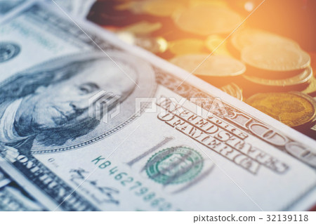 Dollars Closeup Concept. One Hundred Dollar  32139118