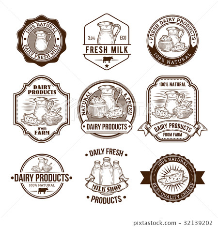 Set of vector illustrations, badges, stickers 32139202