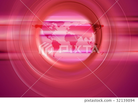 Red technology background with world map Red technology background with world map 32139894