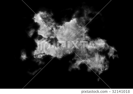 Textured cloud,isolated on black background 32141018