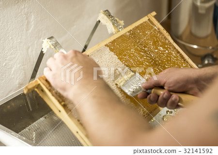 Honeycomb open unwaxing fork beekeeper uncapped Honeycomb open unwaxing fork beekeeper uncapped 32141592