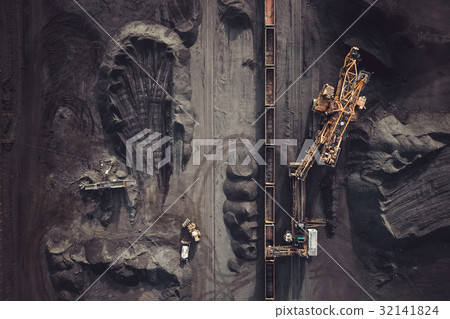 Coal mining from above Coal mining from above 32141824