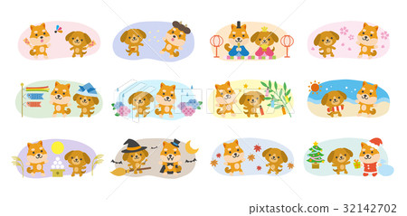 四季日曆材料狗 四季日曆材料狗 32142702