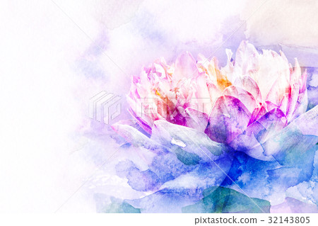 Flower watercolor illustration. 32143805
