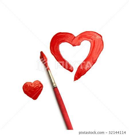 painted red heart painted red heart 32144114