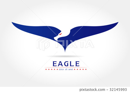 Graceful eagle silhouette logo Graceful eagle silhouette logo 32145993