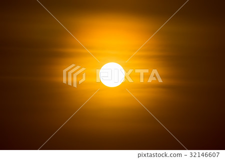 Big sun on the orange sky. Big sun on the orange sky. 32146607