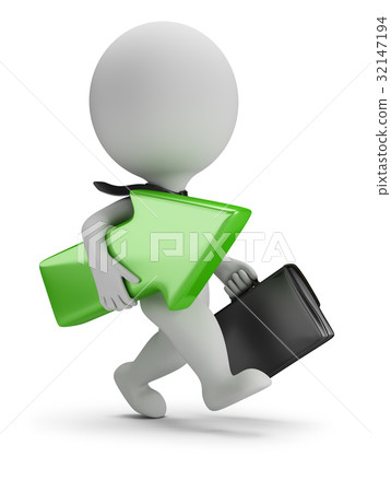 3d small people - successful businessman 3d small people - successful businessman 32147194