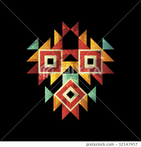 Vector poster template. Vector tribal, ethnic logo Vector poster template. Vector tribal, ethnic logo 32147457