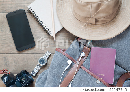 Travel items and accessories with mobile device  32147743