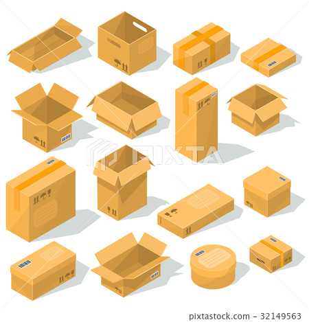 cardboard boxes of various shapes and sizes with cardboard boxes of various shapes and sizes with 32149563