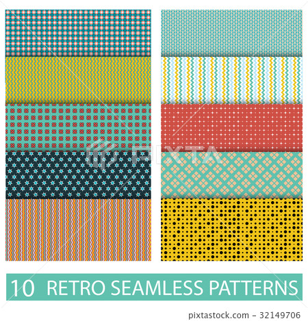 seamless retro patterns - Stock Illustration [32149706] - PIXTA