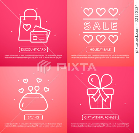 Sale of Valentine's Day, vector illustration 32150124