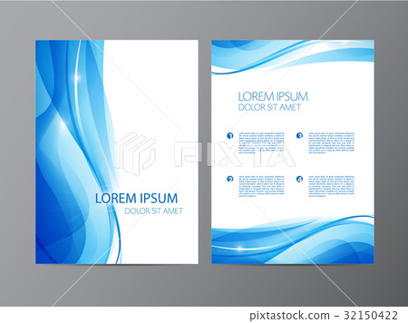 Vector abstract modern wavy blue flowing flyer Vector abstract modern wavy blue flowing flyer 32150422