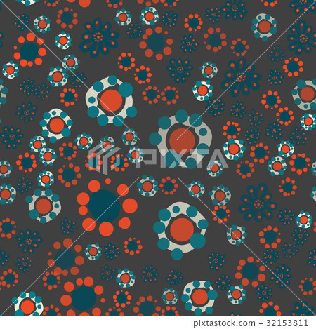 Seamless childish ornamental stylized floral 32153811