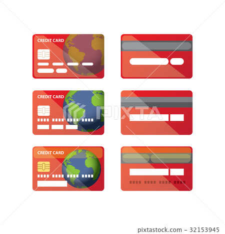 vector credit card icon set isolated vector credit card icon set isolated 32153945