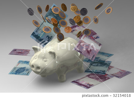 Real piggy bank 32154018