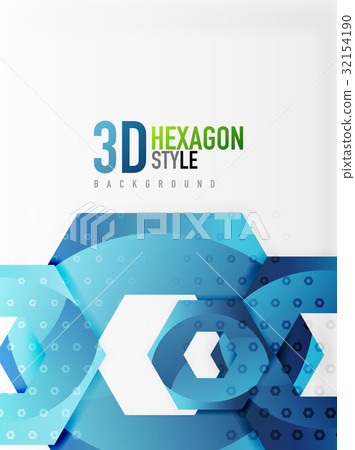 Vector 3d hexagon background Vector 3d hexagon background 32154190