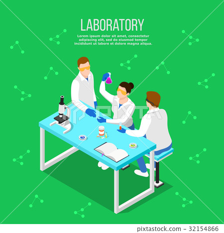 Pharmaceutical Laboratory Isometric Composition - Stock Illustration ...