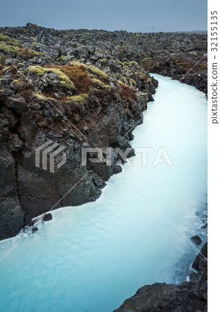 Iceland, landscape of Blue lagoon 32155135