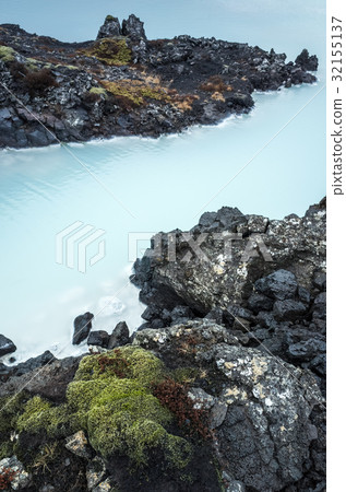 Iceland, Blue lagoon vertical landscape 32155137