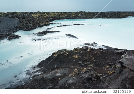 Iceland, Blue lagoon landscape. Geothermal spa 32155139