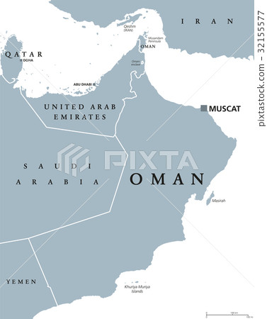 Oman political map 32155577