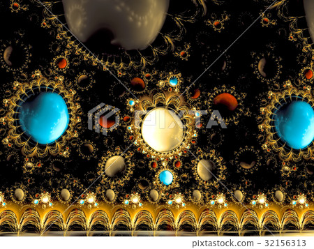Jewelry border - abstract digitally generated Jewelry border - abstract digitally generated 32156313