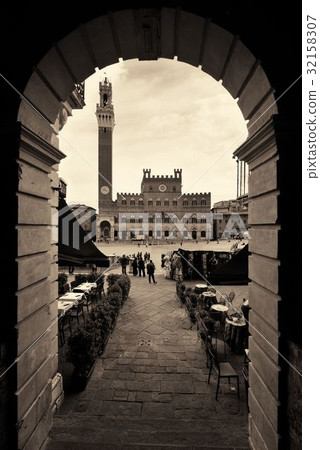 Siena City Hall Bell Tower archway 32158307
