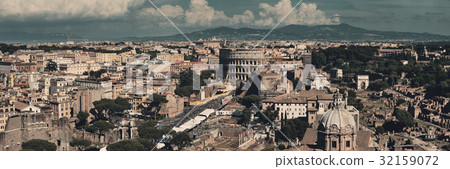 Rome city rooftop panoramic view Rome city rooftop panoramic view 32159072