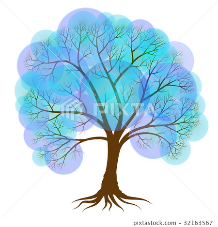 Abstract tree covered with snow or hoarfrost Abstract tree covered with snow or hoarfrost 32163567
