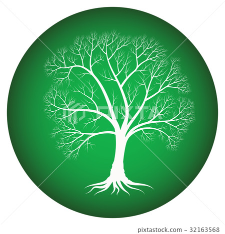 Abstract tree on a green background Abstract tree on a green background 32163568