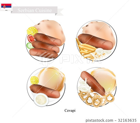 Cevapi or Cevapcici, The National Dish of Serbia Cevapi or Cevapcici, The National Dish of Serbia 32163635