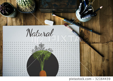 Healthy Eating Food Lifestyle Organic Wellness Graphic 32164439