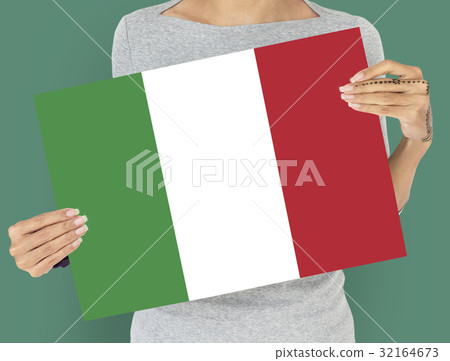 Green white red Italian flag Green white red Italian flag 32164673