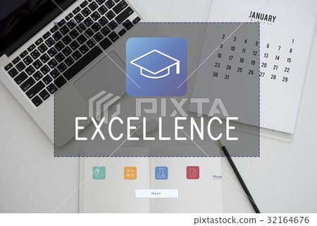 Illustration of literacy academics education mortar board Illustration of literacy academics education mortar board 32164676