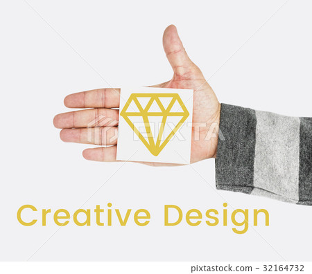 Graphic of creative design with diamond symbol Graphic of creative design with diamond symbol 32164732