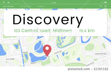 Map GPS Location Direction Position Graphic Map GPS Location Direction Position Graphic 32165182