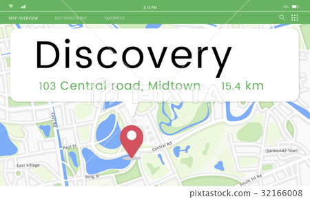 Map GPS Location Direction Position Graphic Map GPS Location Direction Position Graphic 32166008