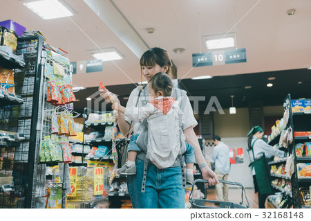 supermarket, super market, girl 32168148