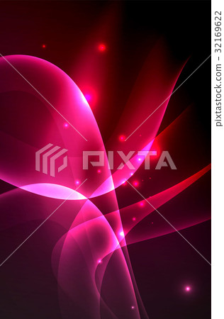Smoky glowing waves in the dark 32169622
