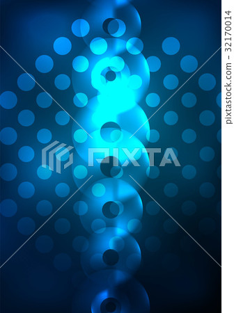 Glowing circles in the dark 32170014