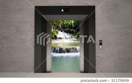 elevator open door 32170699